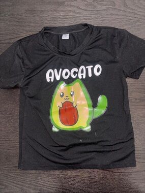 Kids Black 'Avocato' Graphic T-Shirt